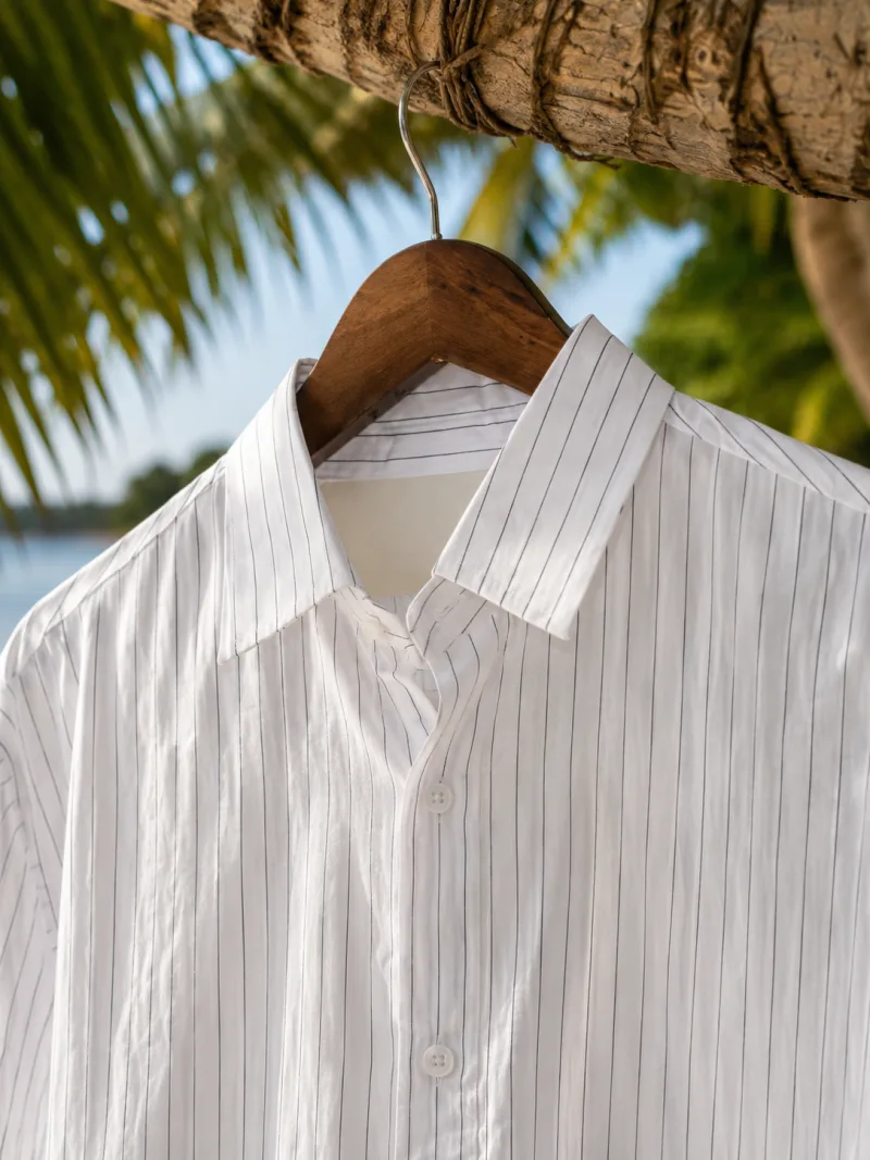 Premium White Pinstripe Full Sleeve Shirt